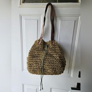 Relativity Brown Woven Shoulder Bag